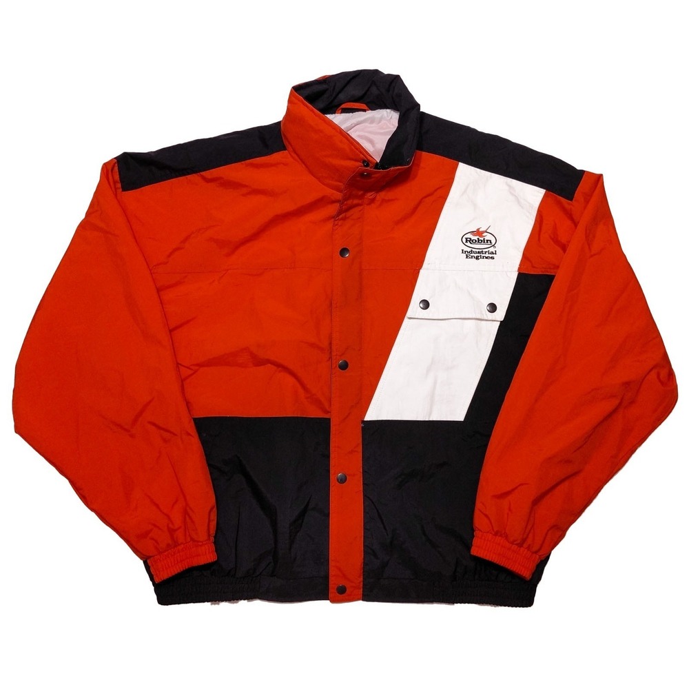 Vintage ROBIN Industrial Engines Windbreaker Jacket Norman Todd‎ 1990s Large L